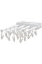 sock rack, Bathroom shelf with telescopic drying rack clips wall mounted, bathroom wall hanging sock rack, white