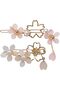 Two-piece cherry blossom hair clip, Chinese Hanfu flower hairpin, pom-pom flower women's hair clip, Chinese bright and beautiful resin - 5