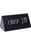 LED Digital Wall Clock with Date, 12/24-Hour Display, USB Interface, Temperature Display, Dimmable Wooden Casing for Home/Office - 2