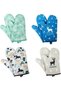1 Pair Oven Mitts Heat-Resistant Gloves Barbecue Grill Mitts Heat-Insulating Gloves Cooking Polyester Accessories - 3
