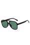 Retro sunglasses, oversized non-polarized UV-protective sunglasses, unisex - green