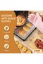 2-Pack Women's Silicone Finger Oven Gloves & Heat-Resistant Waterproof Grilling Mitts (White/Pink) - 4