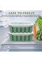 Two Silicone Freezer Molds with Lids Six Compartment Lunchbox for Soup, Foldable, and Equipped with Filling Guides, Sauce - 7