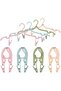 8-Piece Folding Clothes Hanger Set with Clips - Portable Plastic Travel Hangers - Space Saving - Travel Accessories