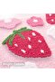 Pink non-slip bathroom mat 50 x 80 cm, cute strawberry bathroom accessory floral floor mat, thick and soft microfiber bath mat - 3