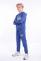 Boy's 3-Piece Printed Kangaroo Pocket Hooded Tracksuit Set - 3