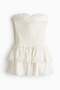Smocked-bodice bandeau dress - 4