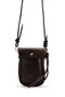 Knot Detailed Leather Mini Women's Crossbody Bag Retro Brown