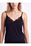 Alita City with a Difference, Lcw Dream Black Flat Strap Women's Shorts Pajama Set - 3