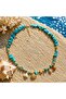 Kly-1065 |   Turquoise Handmade Beaded Sea Charm Tassel Summer Necklace |   Eos Collective - 3