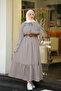 Linen Zanar Straw Fabric Dress - 8