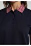 Regular Fit Shirt Neck Plain Women's Navy Blue Short Sleeve T-Shirt - 4