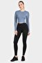 Women Sportswear Fit Long Sleeve Training Top, Ash Blue - 2