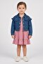 Toddlers Girl 2 Pcs Stripe Dress With Denim Jacket Set, Multicolor