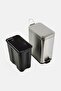Soft Closing Step Trash Can 5L, Silver - 3
