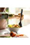 Cooking Spoons - 4-Pack Non-Stick Heat-Resistant Silicone Mixing Spoons - 20.3x4.5 cm - Black - 2