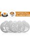 Five coffee-patterned frosting molds, reusable, perfect for cappuccino and cookie decorations. - 3