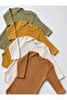 4-Pack 100% Organic Cotton Unisex Camisole Long Sleeve Baby Bodysuit - 6