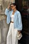 Women's Scallop Embroidered Blouse Jacket - 3
