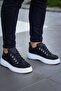 Zrk-X4X High Quality Thick Sole Black and White Lace-Up Casual Men's Sneakers - 2