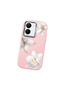 Vivo Y36 Compatible Case Camera Protective Pink Silicone Couple Phone Case with Floral Pattern - 3