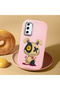 Samsung Galaxy S20 Fe Compatible Case Camera Protector Pink Silicone Couple Phone Case Character Patterned - 2
