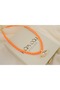 Ykl137 Marquette Stone Cord Knitted Necklace - 2