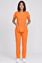 Women's V-Neck Bat Sleeve Turquoise, Mustard, Orange, Brick, Bitter Green Cotton Linda Scrubs Set
