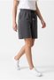 Women's Smoked Above-Knee Shorts Relaxed Fit Casual Sports Bermuda Shorts with Pockets and Laces - 7