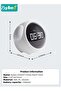 Kids Alarm Clock, Number Time Clock, Night Light Clock with Emoji, Small Digital Alarm Clock, Children's Sleep Trainer with Voice-Controll, Adjustable Volume, 12/24 Hr Time and Temperature Display - 8