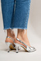 Women's Pointed Toe Open Medium Size 8 cm Heeled Shoes Nicola - 3