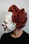 Pennywise IT Horror Latex Mask With Red Wig, LED Light‑Up Eyes, Adult Cosplay Mask for Halloween Party Scary Costume - 5