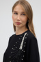 Stone Embellished Plus Size Suit - Black - 3