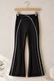 Girl's Black Ribbed Spanish Leggings - 3