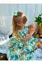 Girl's Lemon Patterned Crop Blouse and Skirt (with Buckle Gift) - 4