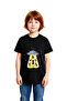 Children's Graphic Printed Short Sleeve T-Shirt Space Themed Cats Abduction Pattern Comfortable Casual Stylish