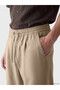 Özmarka New Season Beige Regular Fit Men's Trousers - 3