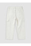 Beige Baggy Fit Boys Gabardine Cargo Pants - 5