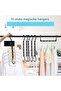 10 space-saving magic hangers, 5-hole black - 4
