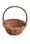 Handwoven Wicker Basket with Handle for Fruits, Vegetables, Bread, Chocolate, Gift Hamper, Wedding, Birthday Party & Garden Decor – Brown - 2