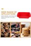 Rectangular silicone bread mold, non-stick, suitable for toast, red. - 2