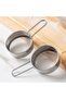 Mini flour sifter set (2 pieces), stainless steel fine sieve, suitable for powdered sugar, silver. - 4