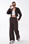 Women's Zipper Detailed Hooded Modal Set 265055 - - 4