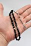 Natural Onyx Stone Barley Cut 33-Piece Prayer Beads with Metal Tassels 8*6 mm 902814 - 3
