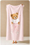 Fairy Tale Witch Girl Castle and Starry Halloween Patterned 70X150 Beach Towel - Cotton Bath Towel - 5