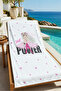 Fairy Girl with a Pink Horse Patterned 70X150 Beach Towel - Digital Printed Colorfast Bath Towel