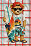Pop Art Girl Written Pink Bow Teddy Bear Patterned 70X150 Beach Towel - Cotton Bath Towel - 3