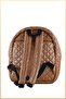 Sima Women's Quilted Parachute Fabric Backpack - Tan - 4