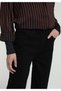 Slim Tapered Fit Women's Black Denim Jean Pants - 5