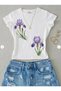 Women's Lycra Bat Sleeve Crop T-Shirt, Fitted at the Waist, Stretchy Fabric